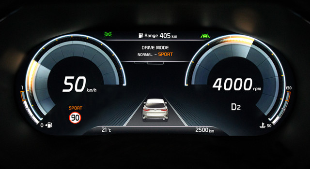 Kia XCeed, nouveau combiné d’instrumentation numérique