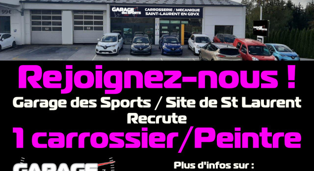 Recherche carrossier tôlier peintre (H/F) Garage Des Sports à St Laurent en Grandvaux
